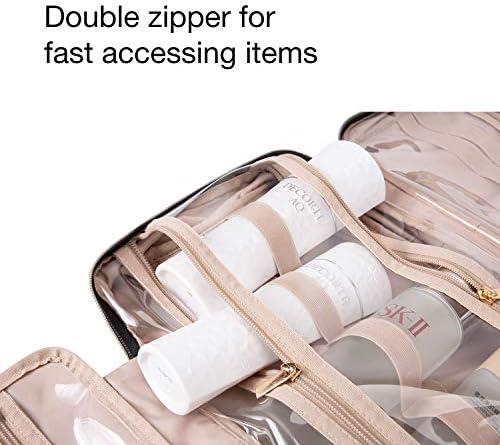 BAGSMART Toiletry Bag Travel Bag with Hanging Hook, Water-resistant Makeup Cosmetic Bag Travel Organizer for Accessories, Shampoo, Full-size Container, Toiletries - Image 4