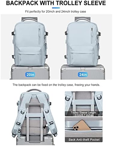 VGCUB Large Travel Backpack Bag for Women Men,Carry on Backpack,17 Inch Laptop Business Work Waterproof Backpack with Laptop Compartment,Person Item Flight Approved,Mochila de Viaje,Blue - Image 4