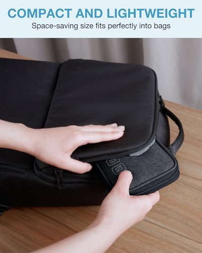 BAGSMART Cord Organizer Travel Cable Organizer Bag Tech Electronic Organizer Travel Case, Travel Essentials for Charger, Cable, Phone, Flash drive, Single Layer - Black - Image 6