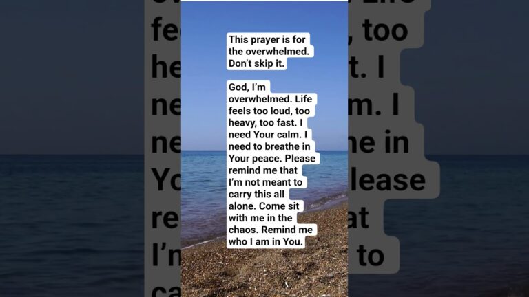 This prayer is for the overwhelmed. Don’t skip it.God, I’m overwhelmed.